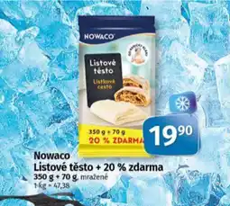 Coop NOWACO Listové těsto + 20% zdarma nabídka