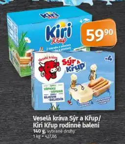 Coop Veselá kráva sýr a křup/ kiri křup rodinné balení nabídka