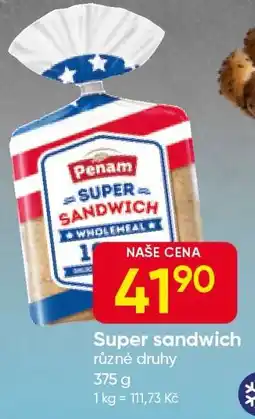 Hruška Super Sandwich nabídka