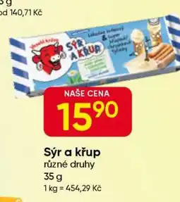 Hruška Sýr a křup nabídka