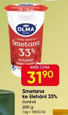 Hruška Smetana ke šlehání 33% nabídka