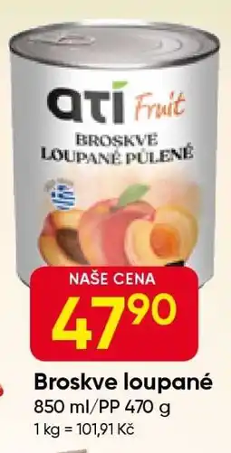 Hruška Broskve loupané nabídka