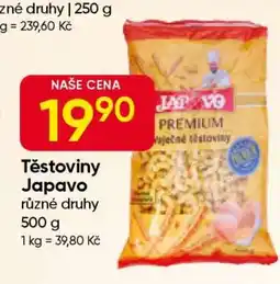 Hruška Těstoviny Japavo nabídka