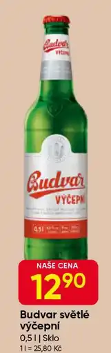 Hruška Budvar světlé výčepní nabídka