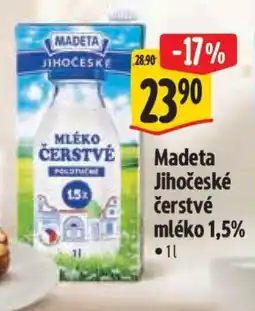 Albert MADETA Jihočeské Čerstvé mléko 1,5% nabídka