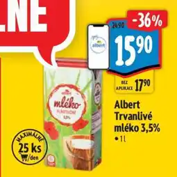 Albert Albert Trvanlivé mléko 3,5% nabídka