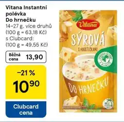 Tesco Vitana Instantní polévka Do hrnečku nabídka