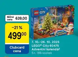 Tesco LEGO City 60475 Adventní kalendář nabídka