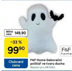 Tesco F&F Home Dekorační polštář ve tvaru ducha nabídka