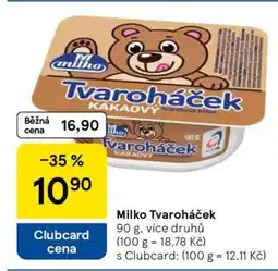 Tesco Milko Tvarohráček nabídka