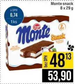 Jip Monte snack nabídka