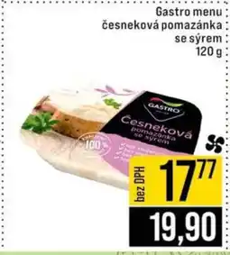 Jip Gastro menu česneková pomazánka se sýrem nabídka