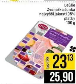 Jip Le&Co Zvonářka šunka nejvyšší jakosti 95% plátky nabídka