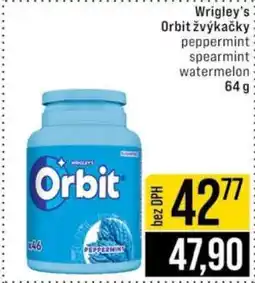 Jip Wrigley's Orbit žvýkačky nabídka