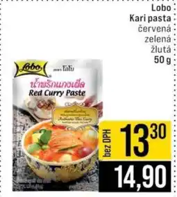 Jip Lobo kari pasta nabídka