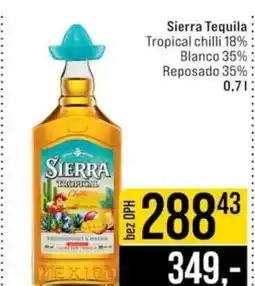 Jip Sierra Tequila nabídka