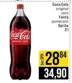 Jip Coca-Cola original zero Fanta pomeranč Sprite nabídka