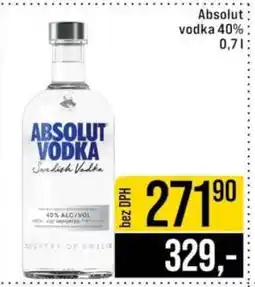 Jip Absolut Vodka 40%, 0,7l nabídka