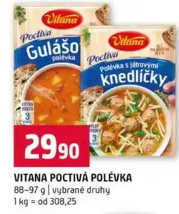 Terno Vitana Poctivá polévka nabídka