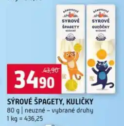 Terno Sýrové špagety, kuličky nabídka
