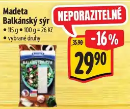 Albert Madeta Balkánský sýr nabídka