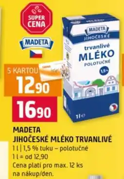 Terno MADETA Jihočeské Mléko trvanlivé nabídka
