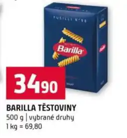 Terno Barilla těstoviny nabídka