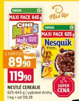 Terno Nestlé cereálie nabídka