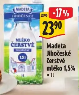 Albert Madeta Jihočeské čerstvé mléko 1,5% • nabídka
