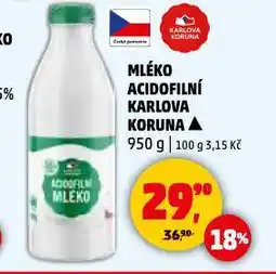 Penny Market Acidofilní mléko nabídka