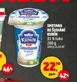 Penny Market Kunín smetana ke šlehání nabídka