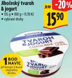 Albert MADETA Jihočeský tvaroh & jogurt nabídka