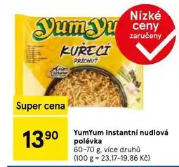 Tesco Yumyum instatní nudlová polévka nabídka