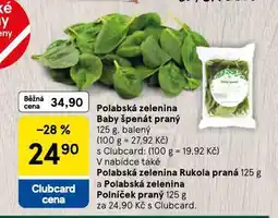Tesco Pobabská zelenina baby špenát praný nabídka