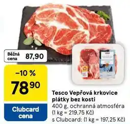 Tesco Vepřová krkovice plátky bez kosti nabídka