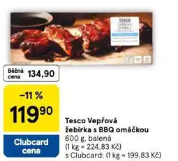 Tesco Vepřová žebírka s bbq omáčkou nabídka
