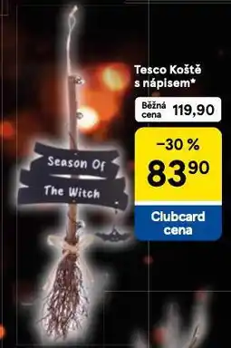 Tesco Koště s nápisem nabídka
