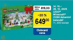 Tesco Lego minecraft adventní kalendář nabídka