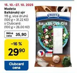 Tesco Madeta balkásnký sýr nabídka