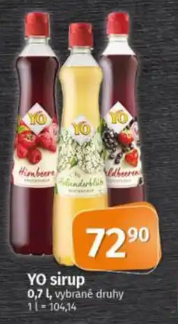 Coop YO Sirup nabídka