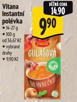 Albert Vitana Instantní polévka nabídka