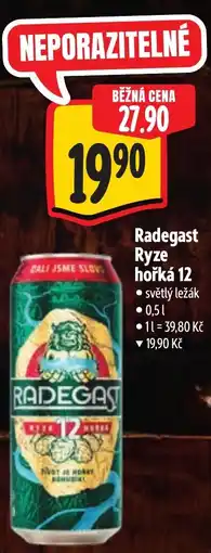Albert Radegast Ryze hořká 12 nabídka