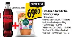 Albert Coca-Cola & Fresh Bistro Tuňákový wrap nabídka