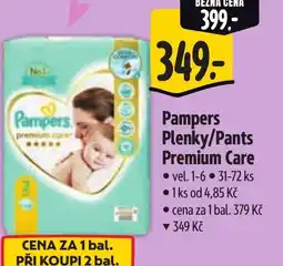 Albert Pampers Plenky/Pants Premium Care nabídka