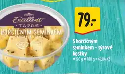 Albert S hořčičným semínkem - sýrové kostky nabídka