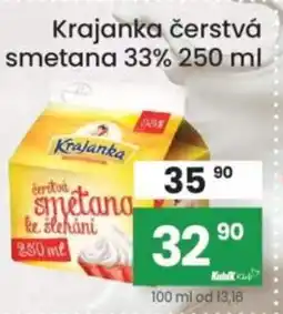 Kubík potraviny Krajanka čerstvá smetana 33% nabídka