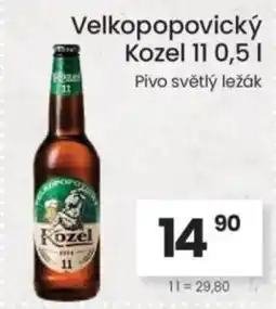 Kubík potraviny Velkopopovický Kozel 11 nabídka