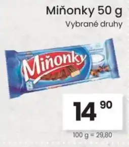 Kubík potraviny Miňonky nabídka