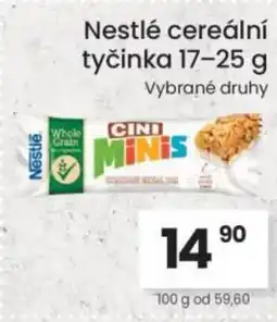 Kubík potraviny Nestlé cereální tyčinka nabídka