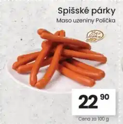 Kubík potraviny Spišské párky nabídka